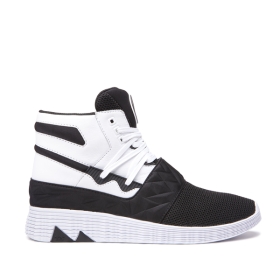 Supra Mens JAGATI High Top Shoes Black/white | US-24451